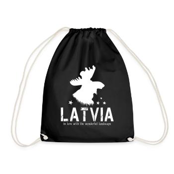 Latvia Latvia Latvian Riga - Drawstring Bag - black - Front