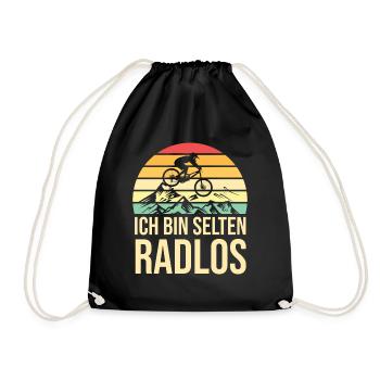 Rarely wheelless bicycle mountain bike road bike bike - Drawstring Bag - black - Front