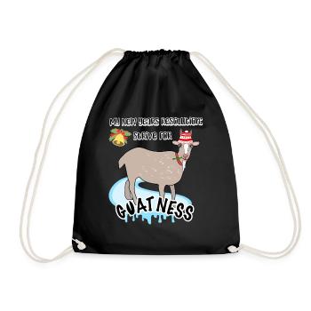 Goatness is My New Years Resolution - Turnbeutel - Schwarz - Vorne