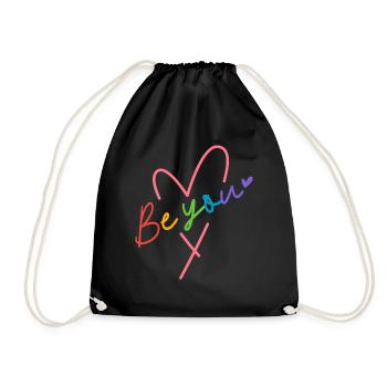 Selfcare Be – Positives LGBTQ+ Design - Turnbeutel - Schwarz - Vorne