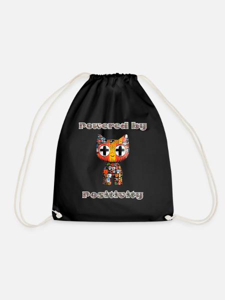 Powered by positivity, Yeah - Turnbeutel - Schwarz