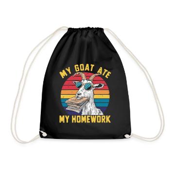 Ma chèvre a mangé mes devoirs - Sac de sport léger - noir - Devant