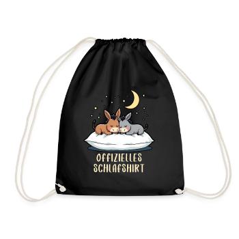 Offizielles Schlafshirt Pärchen Esel - Turnbeutel - Schwarz - Vorne