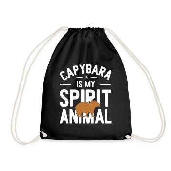 Capybara - Turnbeutel - Schwarz - Vorne