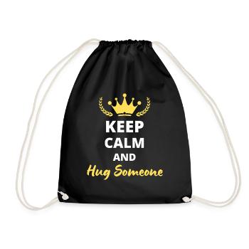 Keep Calm and Hug Someone - Spread Love Design - Sac de sport léger - noir - Devant