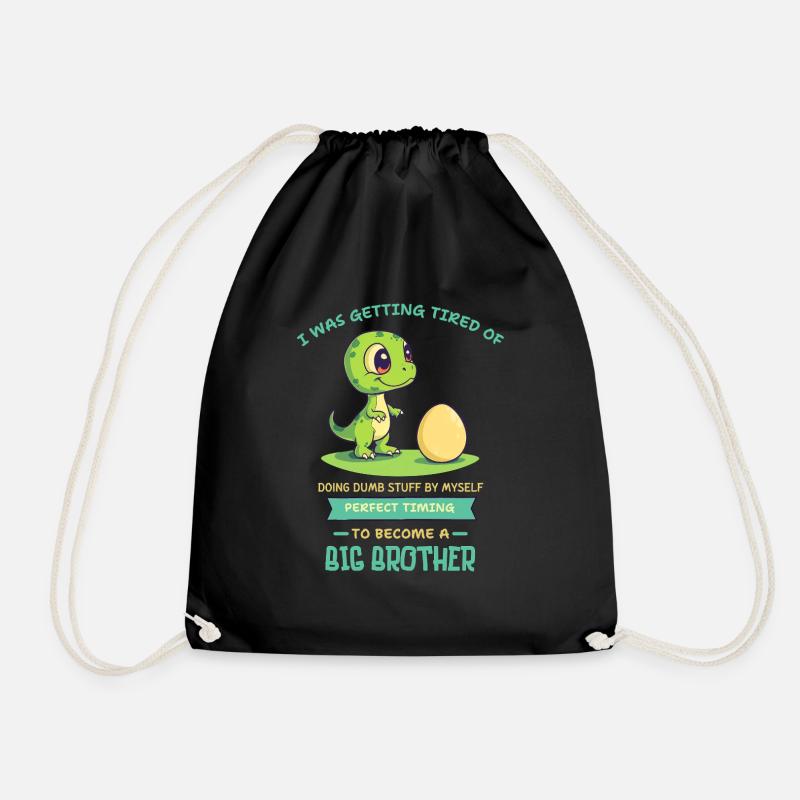 Big Brother Coming Soon – Perfect Gift – Gift - Drawstring Bag - black