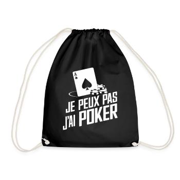 je peux pas j'ai Poker - Sac de sport léger - noir - Devant