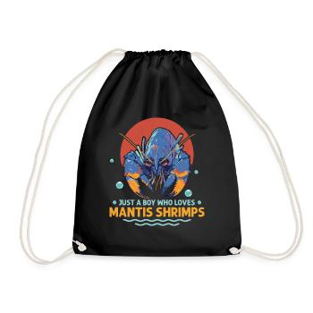 Just A Boy Who Loves Mantis Shrimps Shrimp Lover S - Turnbeutel - Schwarz - Vorne