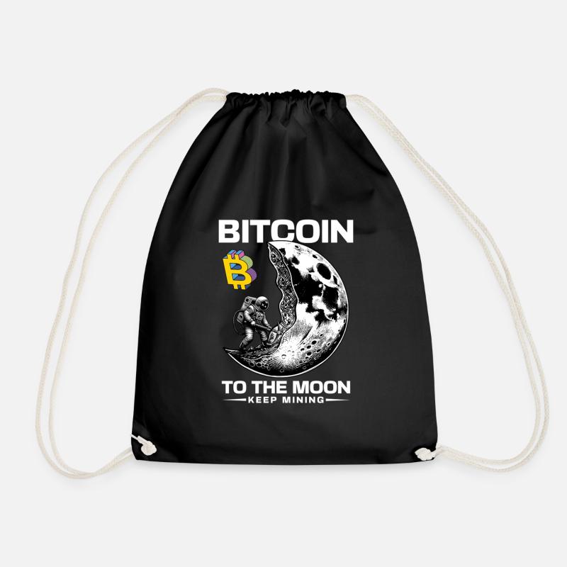 Bitcoin Astronaut - To the Moon and Beyond - Turnbeutel - Schwarz