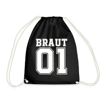 braut 01 - Turnbeutel - Schwarz - Vorne