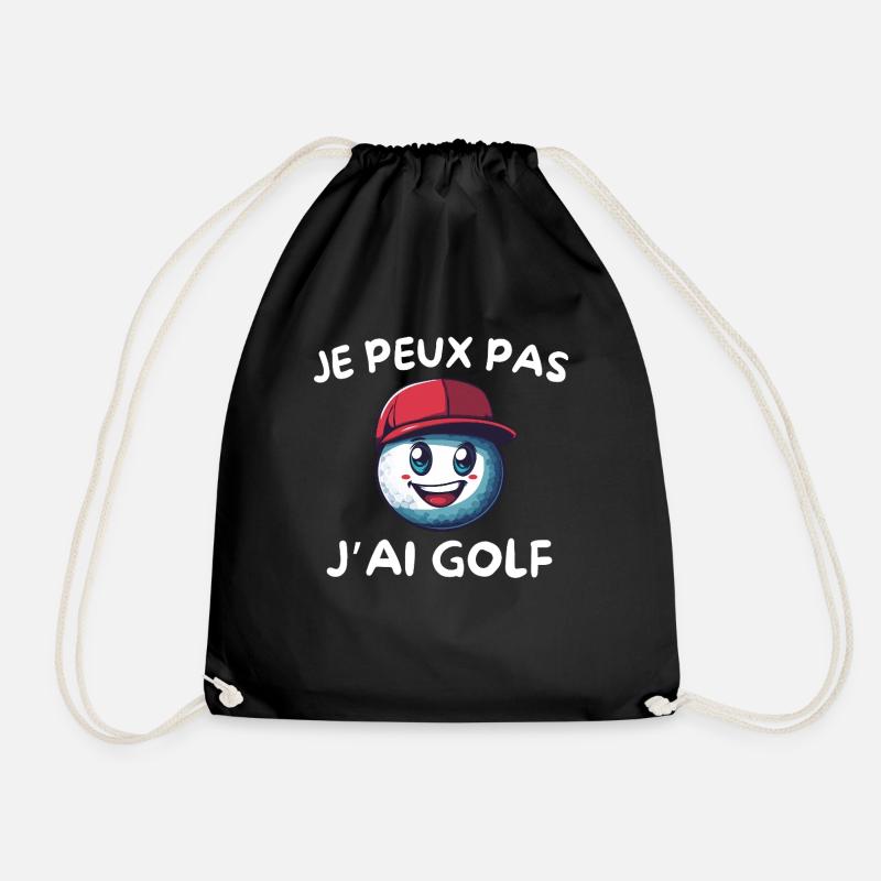 Golf Lachen garantiert - Turnbeutel - Schwarz