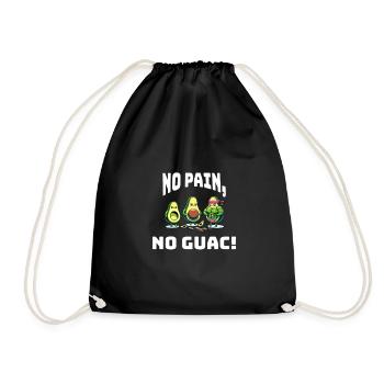 No Pain No Guac - Turnbeutel - Schwarz - Vorne