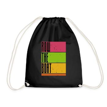 Row the Boat - Rowing - Rowing - Rower - Rower - Drawstring Bag - black - Front