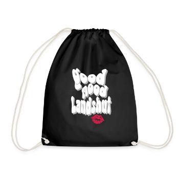 Good Mood Shirt im Landshut Design - Turnbeutel - Schwarz - Vorne