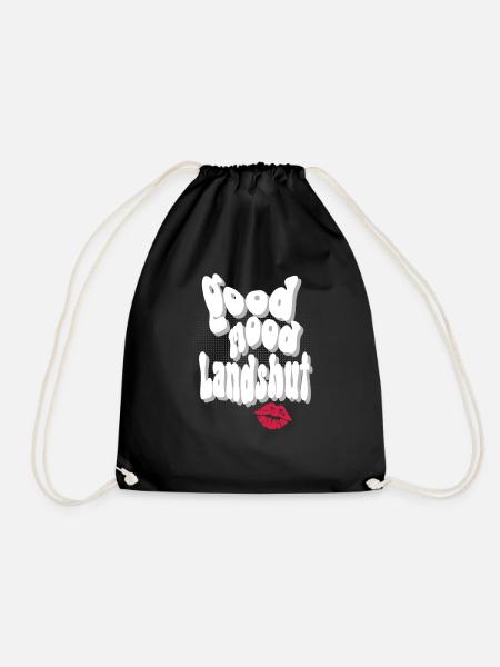 Good Mood Shirt im Landshut Design - Turnbeutel - Schwarz