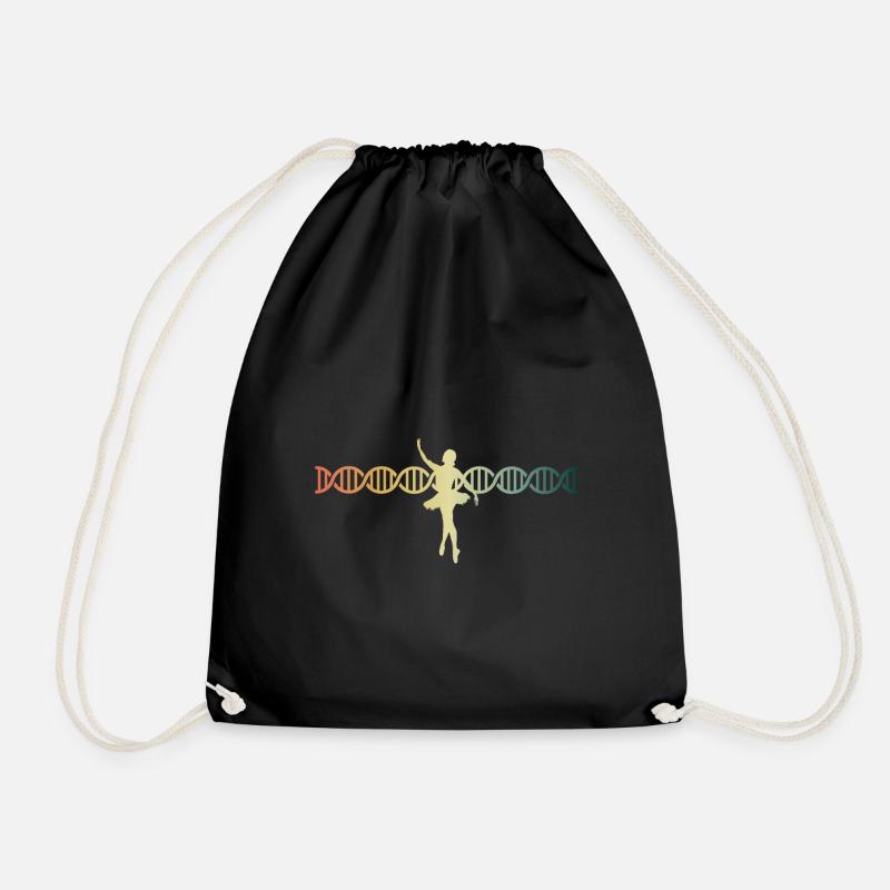 Ballet Dancing Dancer DNA DNA - Drawstring Bag - black