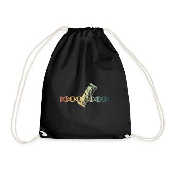 Keyboard Piano Synthesizer DNA Resonant Genetics - Drawstring Bag - black - Front
