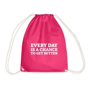 Chaque jour est une chance de s’améliorer - Sac de sport léger - fuchsia - Devant
