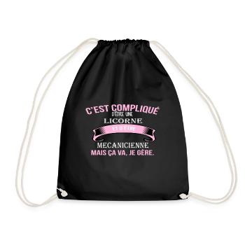 Mecanicienne - Sac de sport léger - noir - Devant