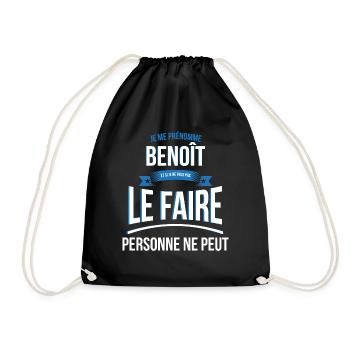 Benoît personne ne peut cadeau - Sac de sport léger - noir - Devant