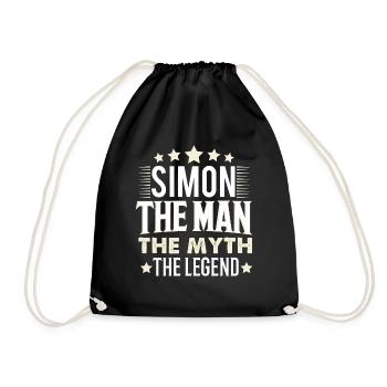 Simon - Turnbeutel - Schwarz - Vorne