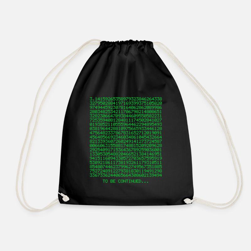 Zahl Pi to be continued Design Gruen - Turnbeutel - Schwarz