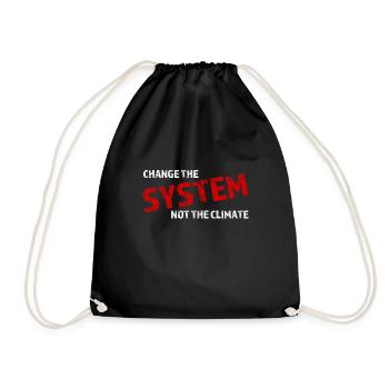 Student demo against climate change - Drawstring Bag - black - Front