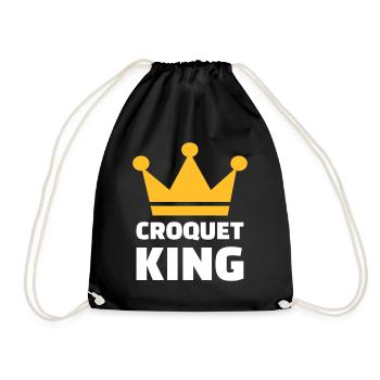 Croquet King - Turnbeutel - Schwarz - Vorne