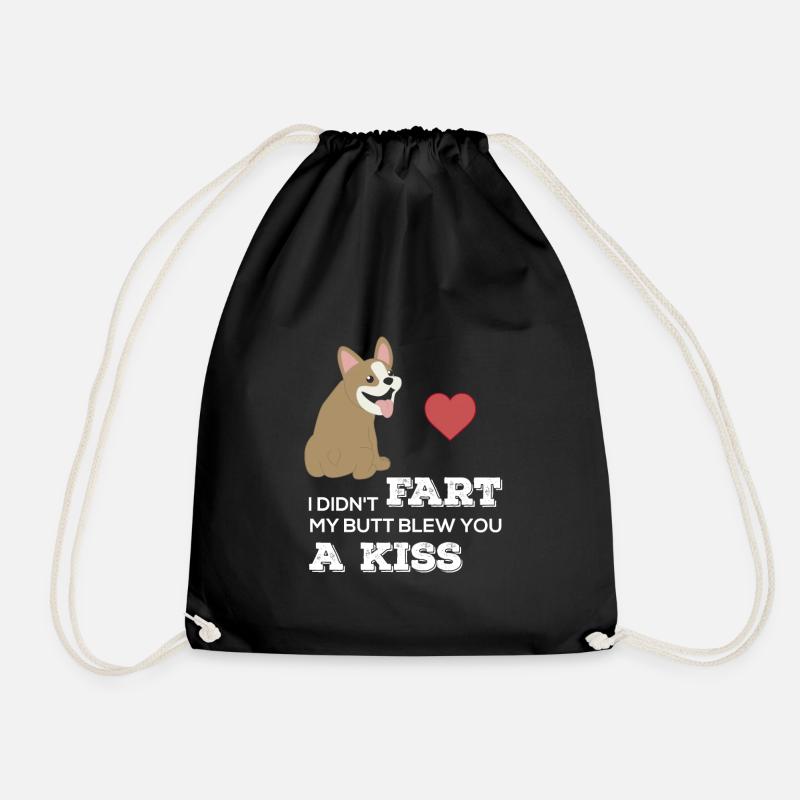 Ich habe nicht furzen, mein Hintern hat dir einen Kuss geblasen, Frenchie - Turnbeutel - Schwarz