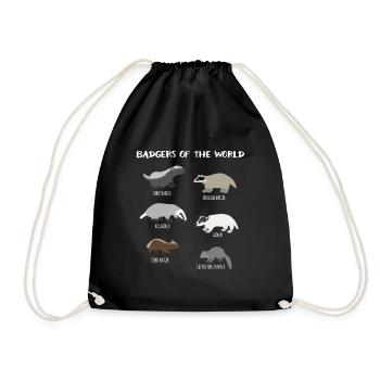 Blaireaux du monde, cadeau d'amant de blaireaux, cadeau - Sac de sport léger - noir - Devant