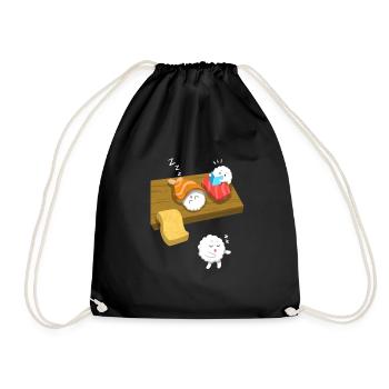 Sushi Sleep Walking, Sushi Shirt, Sushi - Sac de sport léger - noir - Devant