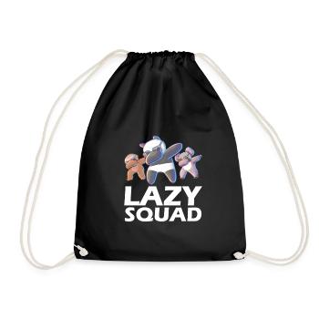 Lazy Squad - Dabbing Panda Sloth Koala Bear - Drawstring Bag - black - Front