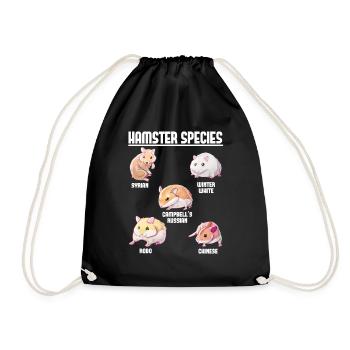 Hamster Species - Drawstring Bag - black - Front