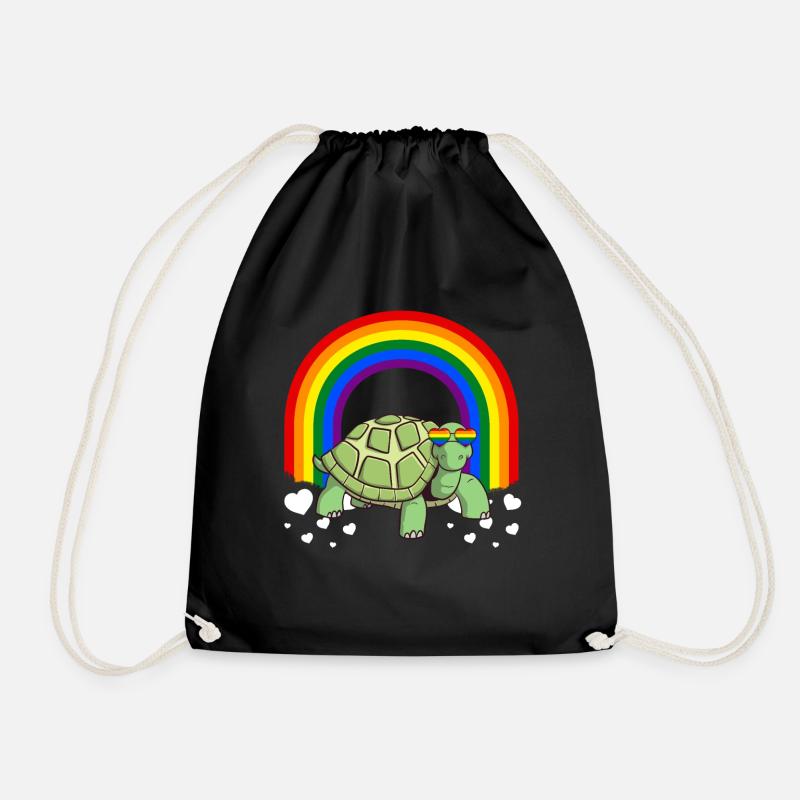 Gay Pride Turtle LGBTQ - Turnbeutel - Schwarz
