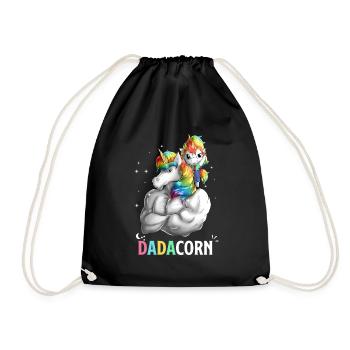 Dadacorn - Magical Unicorn Dad - Drawstring Bag - black - Front