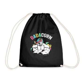 Dadacorn - Magical Unicorn Dad - Drawstring Bag - black - Front