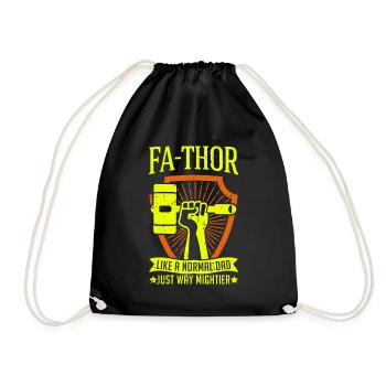 Cadeau de papa Vikings de la fête des pères de Fa-Thor Father Thor - Sac de sport léger - noir - Devant