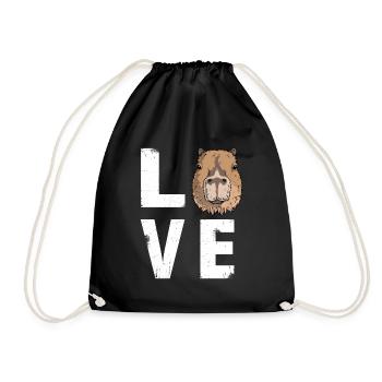 Love Capybara Lover - Drawstring Bag - black - Front