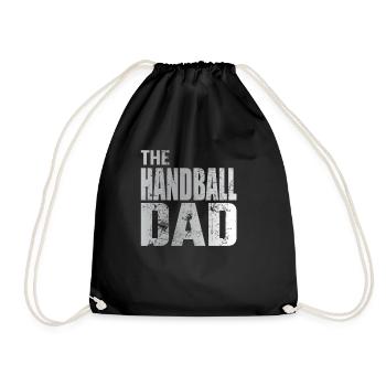 Cadeau de joueur de handball père papa handball - Sac de sport léger - noir - Devant