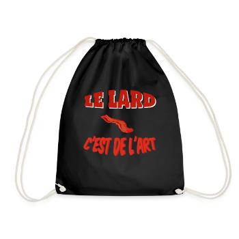 le lard c est de l art - Sac de sport léger - noir - Devant