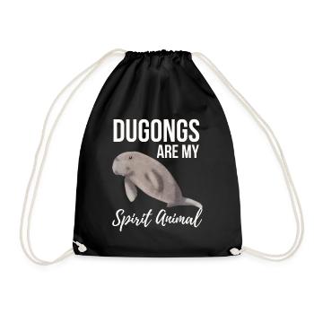 Dugongs Are My Spirit Animal - Drawstring Bag - black - Front