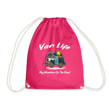Van Life Mon aventure sur la route cadeau - Sac de sport léger - fuchsia - Devant