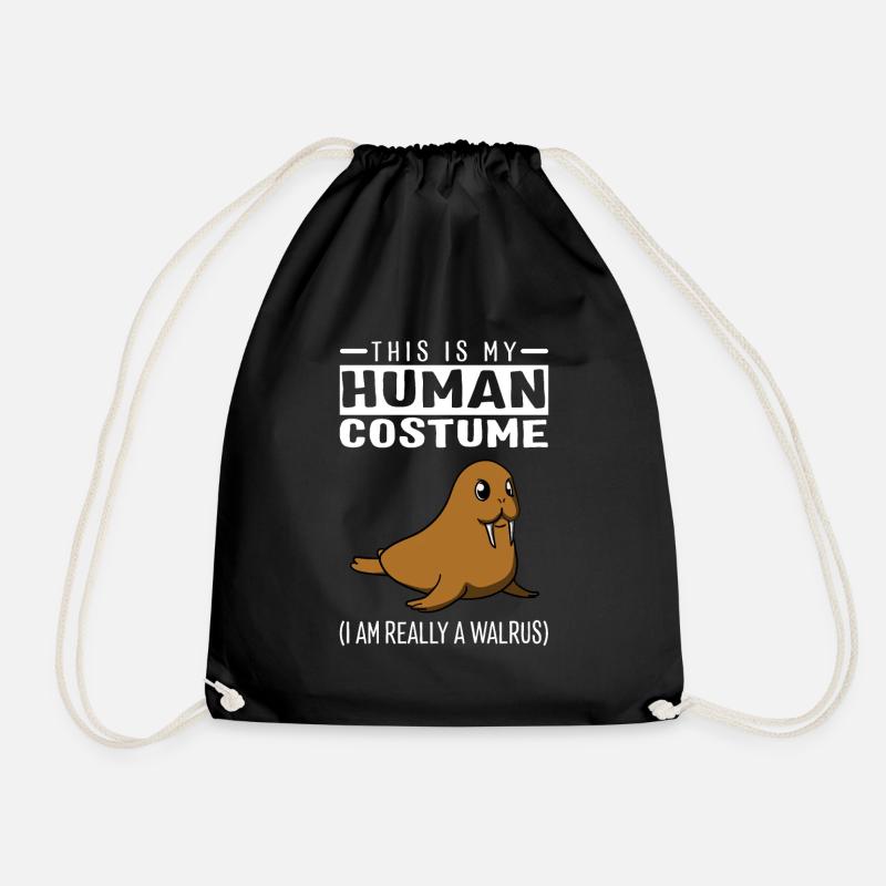 C'est mon costume humain, je suis vraiment un morse - Sac de sport léger - noir