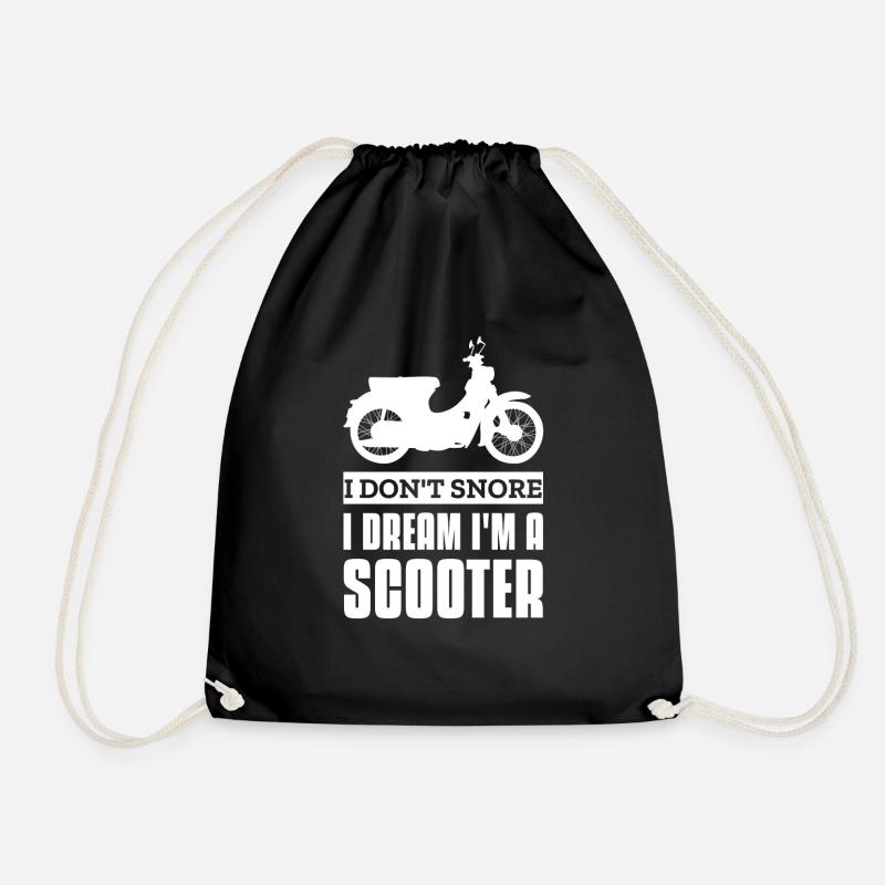 Moped Mofa Mofafahrer Geschenk - Turnbeutel - Schwarz