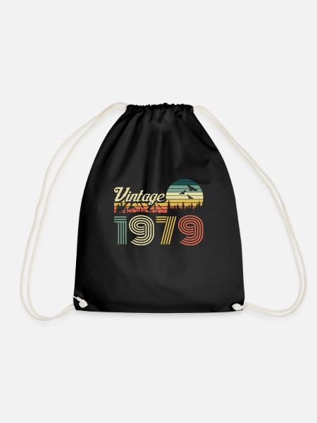 Vintage 1979 Geburtstag Retro Jahrgang Geschenk - Sportstaske - sort