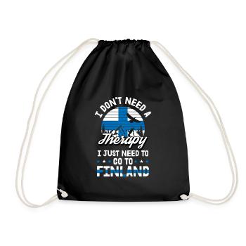 Finlande Therapy Helsinki Home Flag Gift - Sac de sport léger - noir - Devant