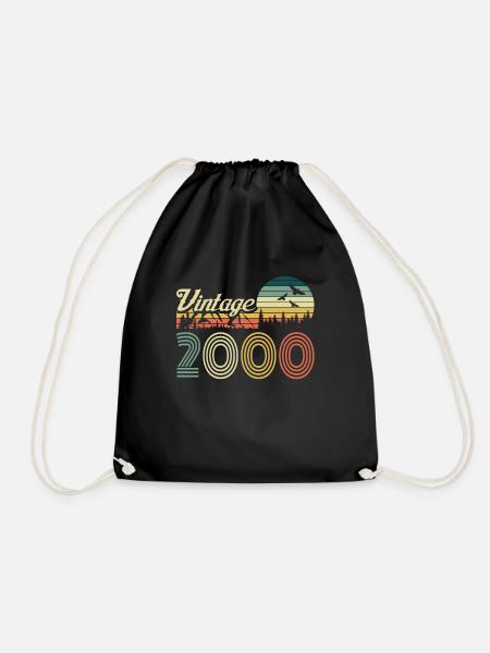Vintage 2000 anniversaire cadeau vintage rétro - Sac de sport léger - noir