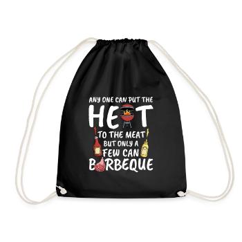 BBq Grill Grillmeister Steak Barbecue Geschenk - Turnbeutel - Schwarz - Vorne