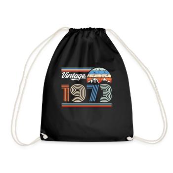 Vintage 1973 73 Anniversaire Rétro Millésime cadeau - Sac de sport léger - noir - Devant