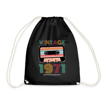Vintage 1971 71 Anniversaire Retro Millésime cadeau - Sac de sport léger - noir - Devant